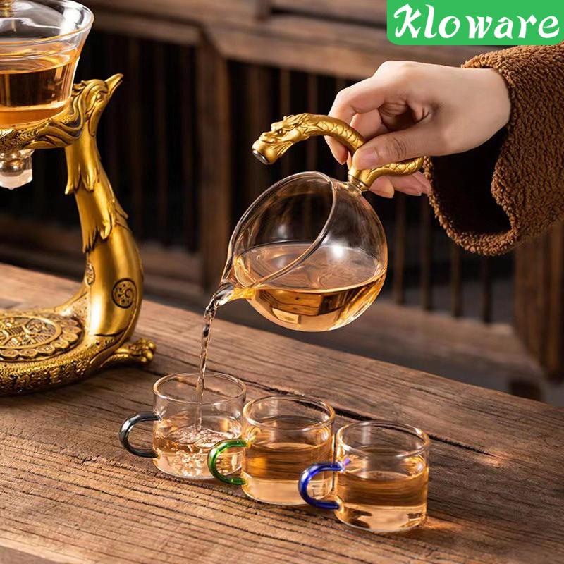Bộ Ấm Trà Bằng Kính Chịu Nhiệt Dùng Trang Trí Bàn Cắm Trại