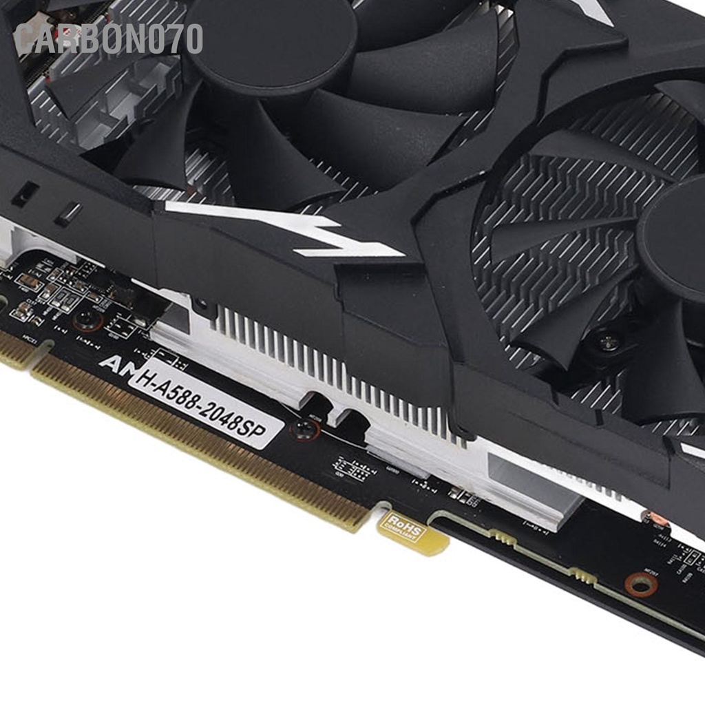 Carbon070 RX580 Trò Chơi Card Đồ Họa 8GB GDDR5 256BIT Tiếng Ồn Thấp Máy Tính Cho Windows 10 11 Vista Linux