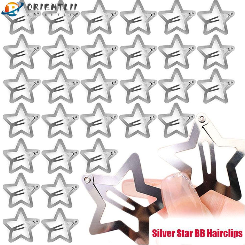 Kẹp Tóc BB Hình Ngôi Sao Năm 90s Bằng Kim Loại Cho Nữ