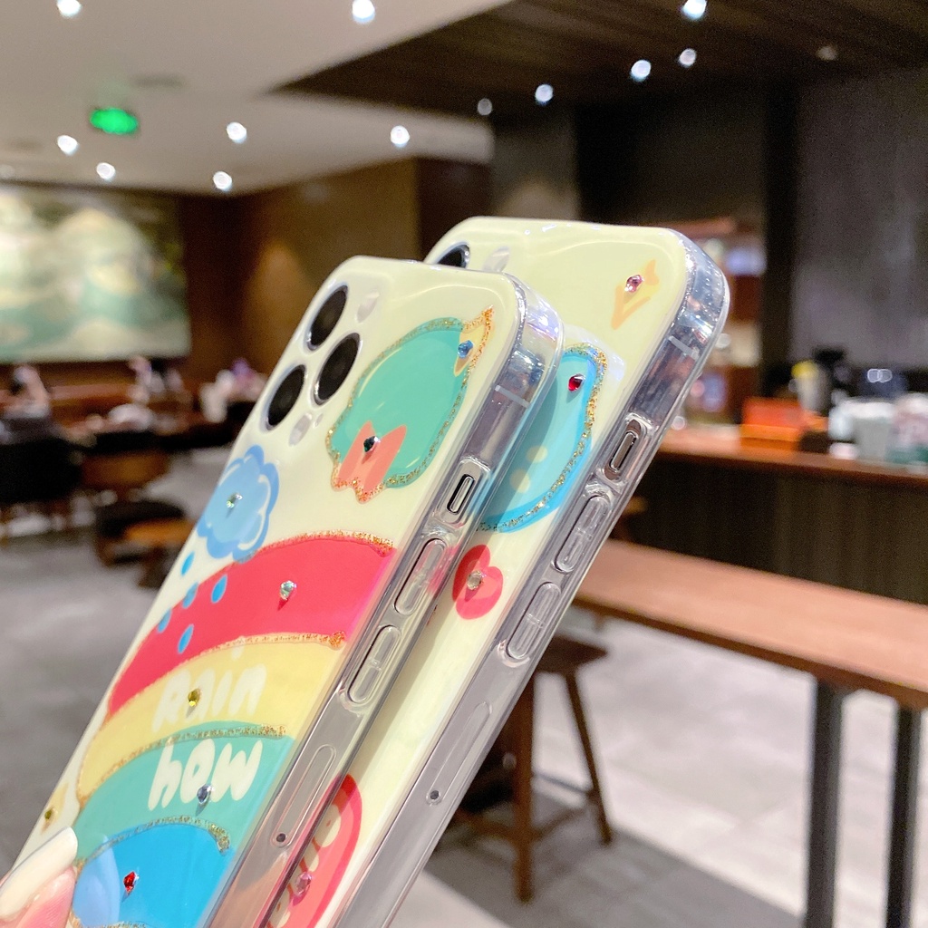 Ốp Điện Thoại TPU Chống Sốc Họa Tiết Cầu Vồng Cho IPhone 14 13 12 11 Pro MAX 14 Plus X XR XS MAX 7 8 Plus