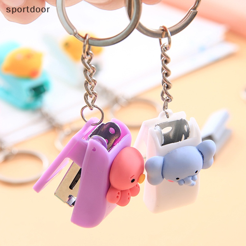 [sportoutdoor] Móc Khóa Bấm Ghim Mini Hình Động Vật Hoạt Hình Dễ Thương Di Động Cho Học Sinh / Văn Phòng / Trường Học [out]