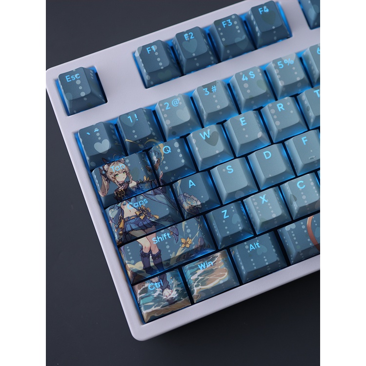Genshin Impact Kirara Keycaps Cherry Profile Anime PBT Dye Sub Cơ Keycap