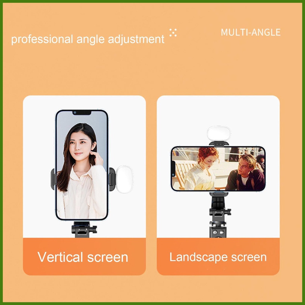 Giá Đỡ Ba Chân Mini Không Dây Điều Khiển Từ Xa Kèm Đèn Tròn Cố Định Cho Chụp Ảnh Selfie