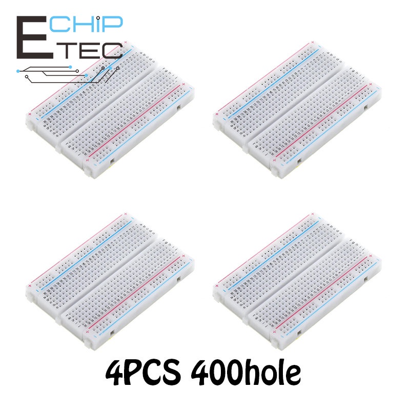 Set 4 Bảng Mạch Thử Breadboard Mini 400 Lỗ 8.5Cmx5.5Cm