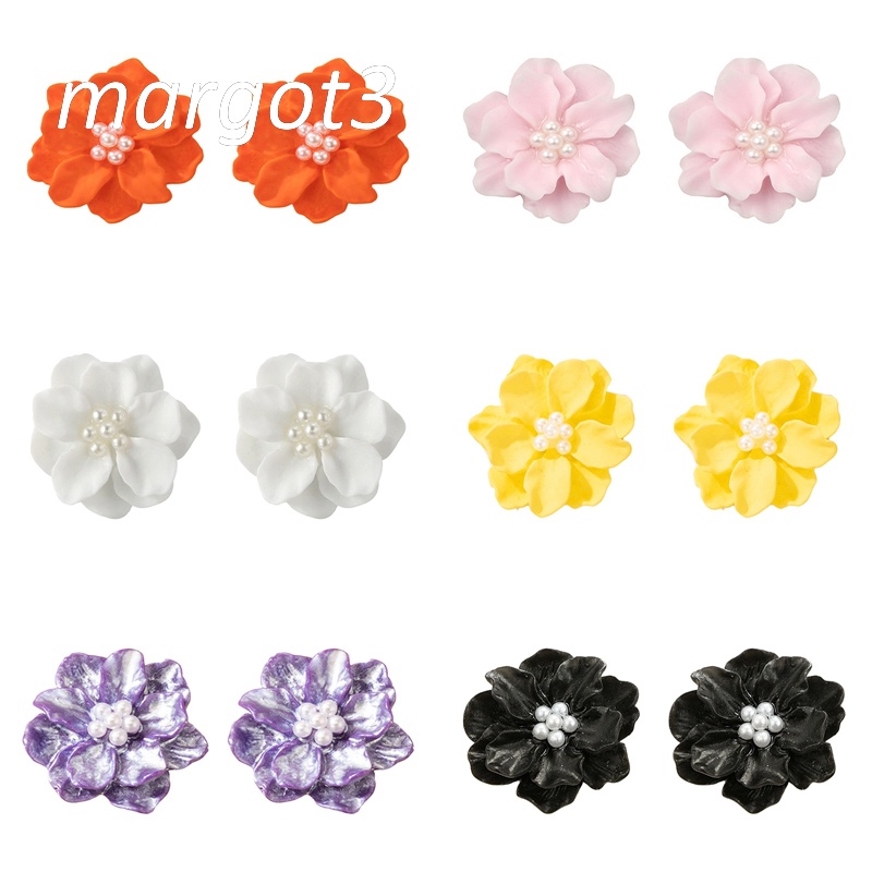 Khuyên Tai Hình Hoa Đính Ngọc Trai Nhân Tạo Thanh Lịch Cho Nữ