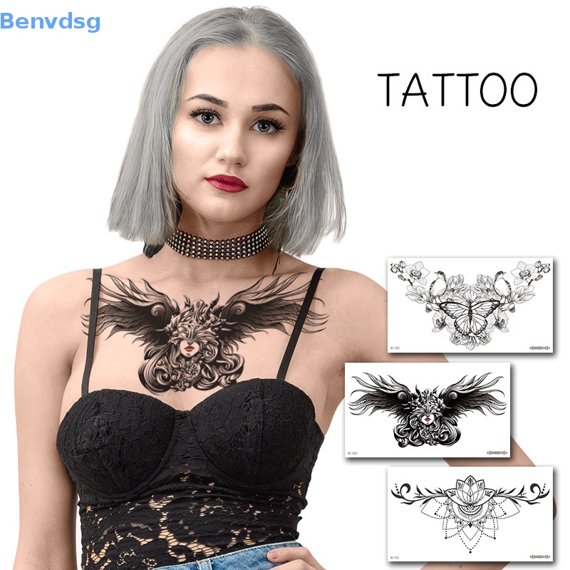 Hình Xăm Dán Tạm Thời Màu Đen Chống Thấm Nước