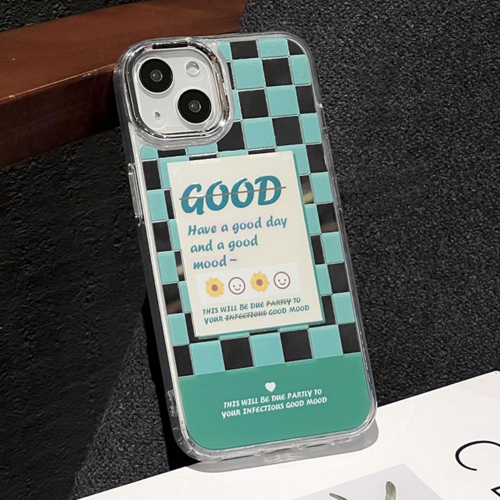 Ốp Điện Thoại TPU Chống Rơi Họa Tiết Sọc Caro Mạ Điện Cho IPhone 11 12 13 14 Pro Max