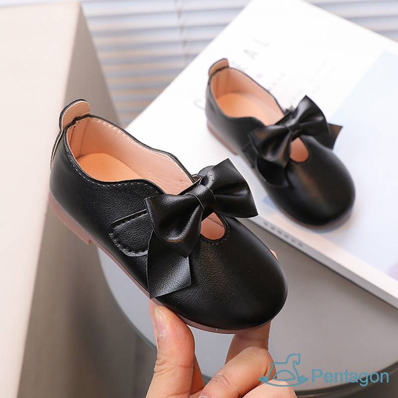 Giày Búp Bê Da Đế Mềm Chống Trượt Phong Cách Công Chúa Cho Bé Gái