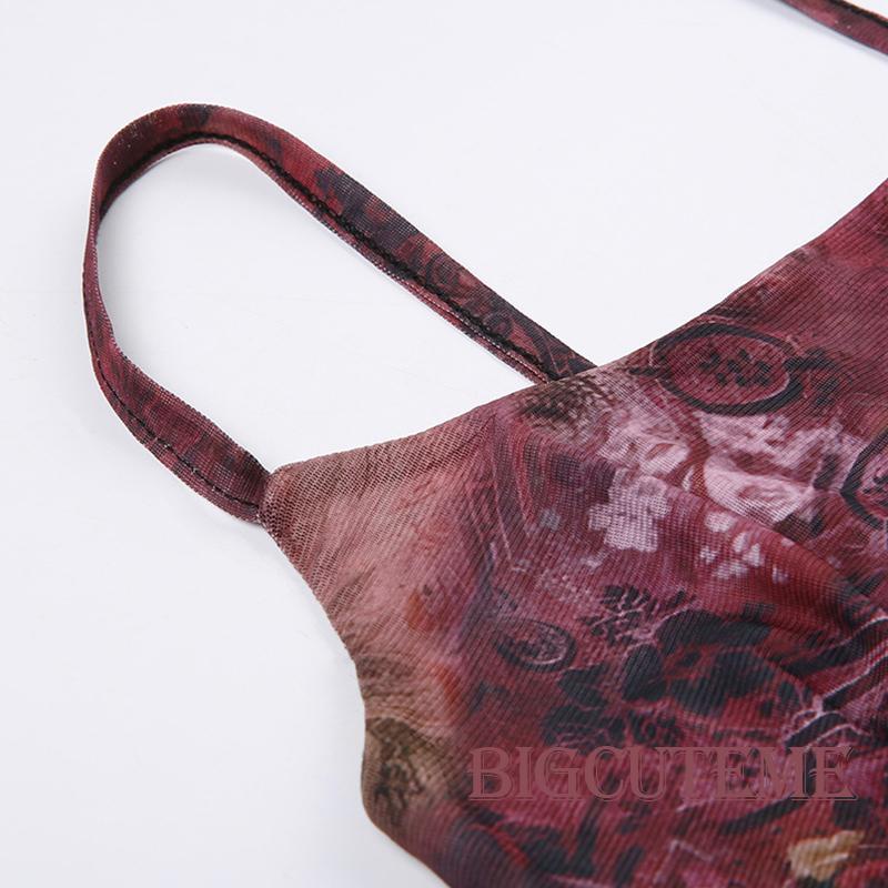 [] Áo Lưới Không Tay In Hình Paisley Cổ Điển Dạo Phố Cho Nữ