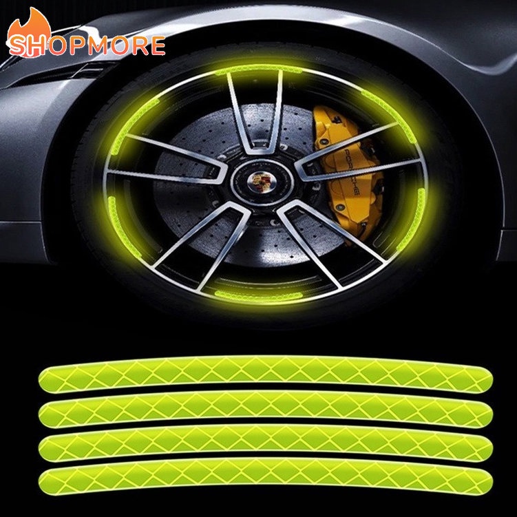 Bộ 20 Miếng Dán Phản Quang Cảnh Báo An Toàn Chống Trầy Trang Trí Bánh Xe Hơi / Xe Máy