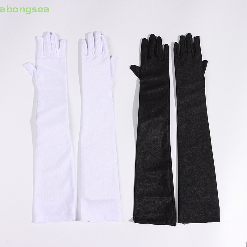 1 Đôi Găng Tay Nữ Dài Màu Trơn Thời Trang Bongsea