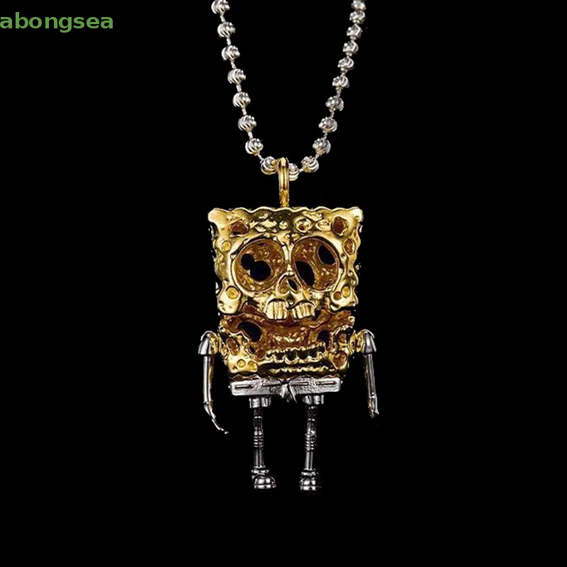 Vòng cổ Mặt Vuông Khắc Hình Đầu Lâu Phong Cách Hip Hop Punk Rock Cổ Điển Cho Nam Và Nữ Bongsea