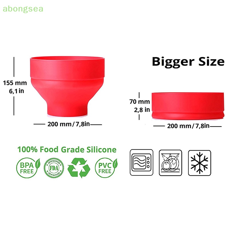 Tô Làm Bắp Rang Bơ Có Nắp Đậy Thiết Kế Gấp Gọn Sáng Tạo