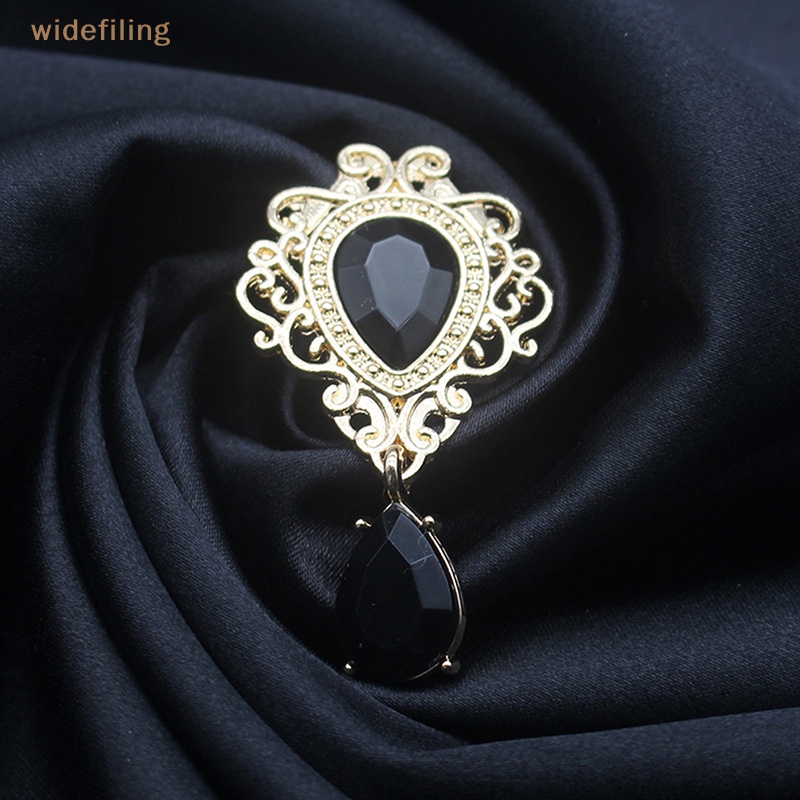 Cài Áo Hình Giọt Nước Phẳng 26 * 48mm Bằng Hợp Kim Đính Pha Lê Trang Trí Tiệc Cưới