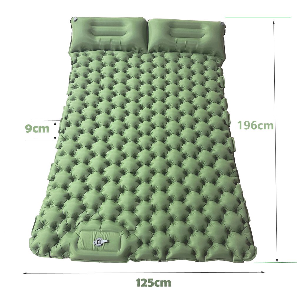 Camping Air Sleeping Pad Outdoor Inflatable Pads Foot Light Lunch Break Hiking Car Waterproof Mattress [Q/9]