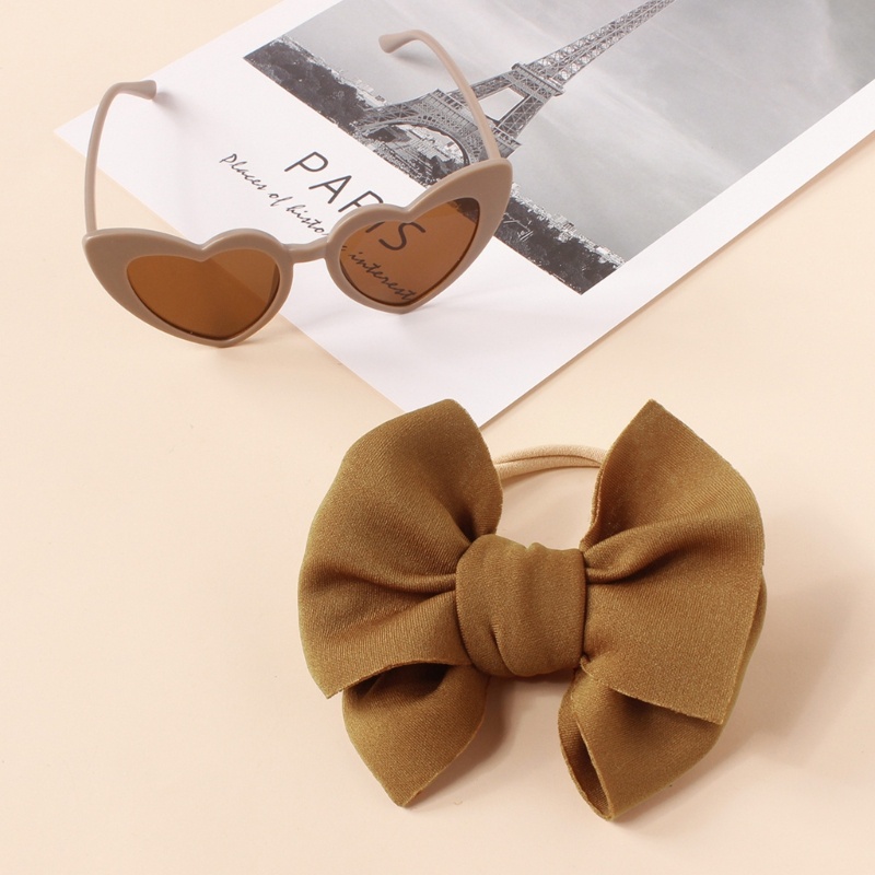 Set Kính Mát + Băng Đô Hình Trái Tim Cho Bé Gái Sơ Sinh Chụp Ảnh