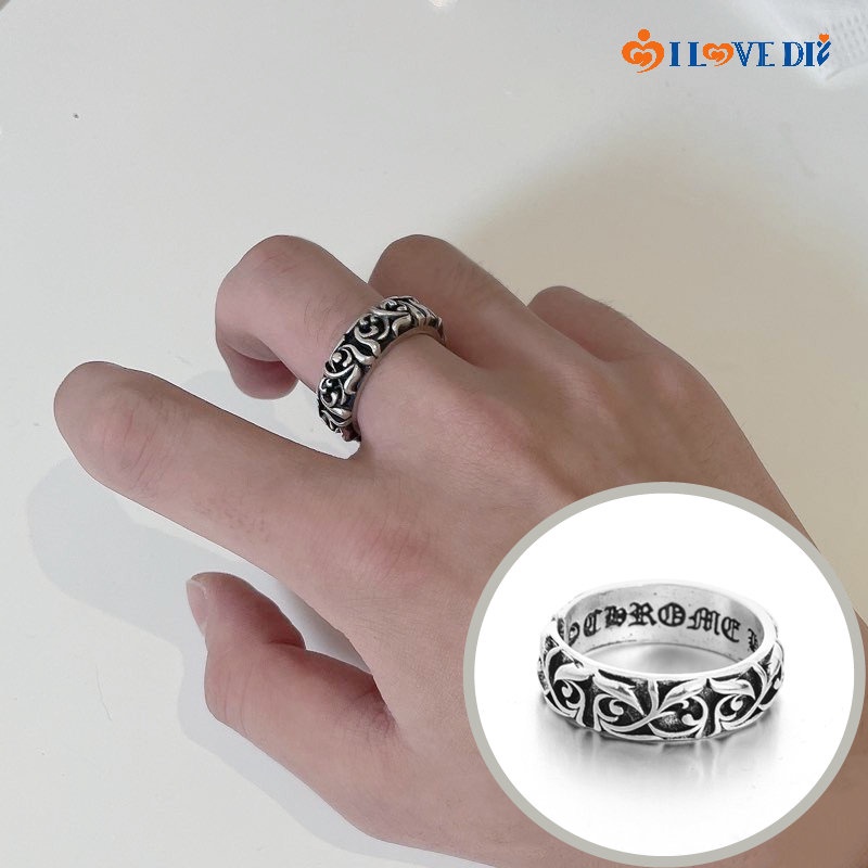 Nhẫn Dây Bện Hình Học Phong Cách Âu Mỹ Cổ Điển Có Thể Điều Chỉnh