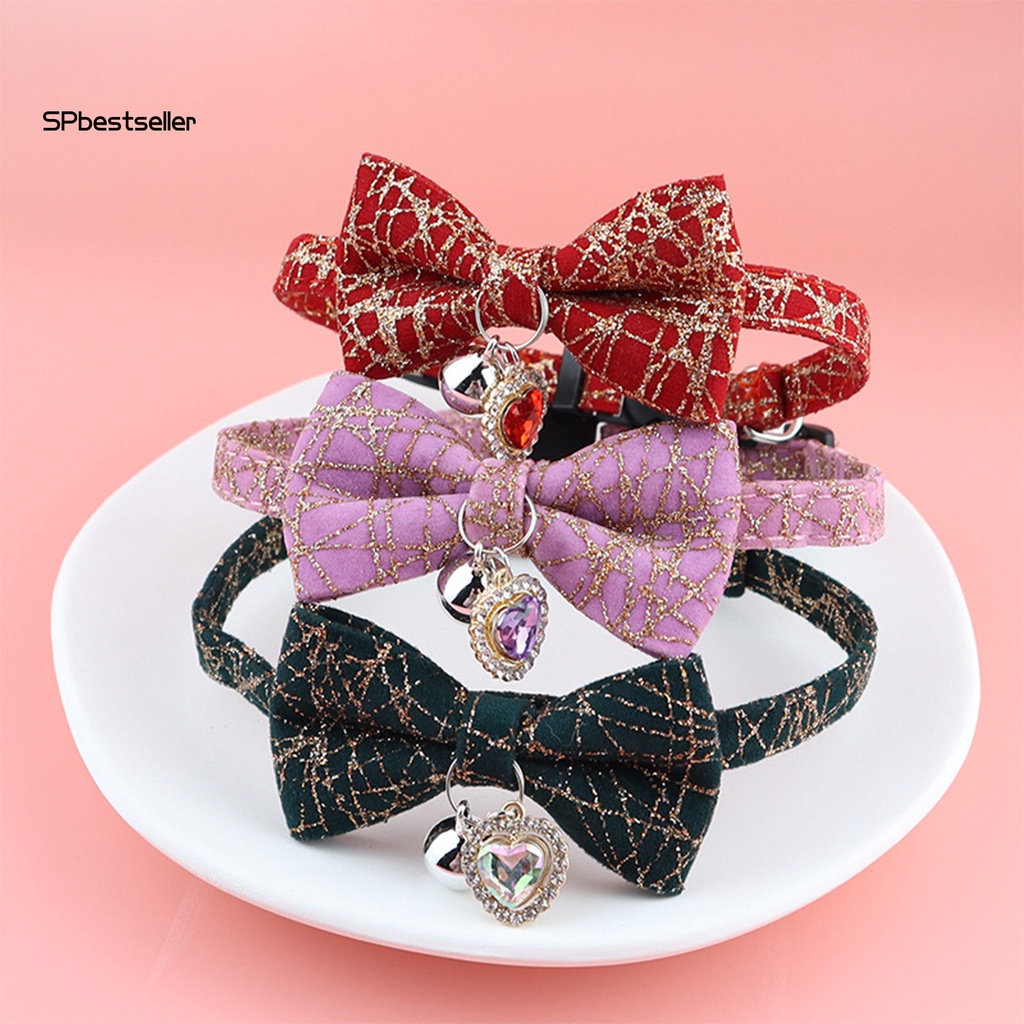 Vòng Cổ Đính Nơ Tháo Rời Được Gắn Chuông Trang Phục Hóa Trang Thời Trang Cho Thú Cưng