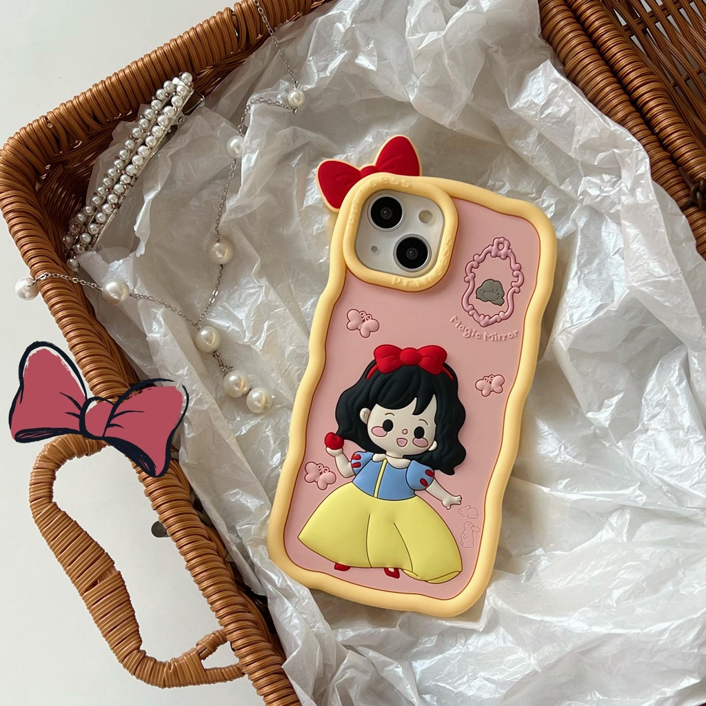 Ốp Điện Thoại Silicon Tpu Mềm Hình Công Chúa Hoạt Hình 3D Chống Sốc Chống Rơi Cho iPhone 14 13 12 11 Pro Max