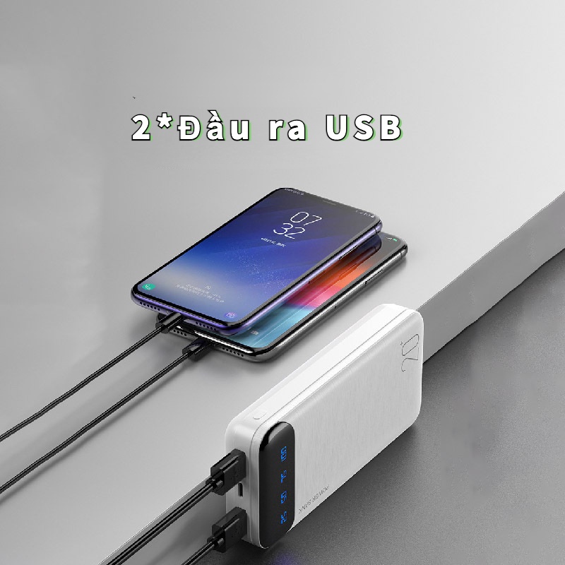 Pin Sạc dự phòng 20000mah Sạc dự phòng tích hợp màn hình Led Dung Lượng