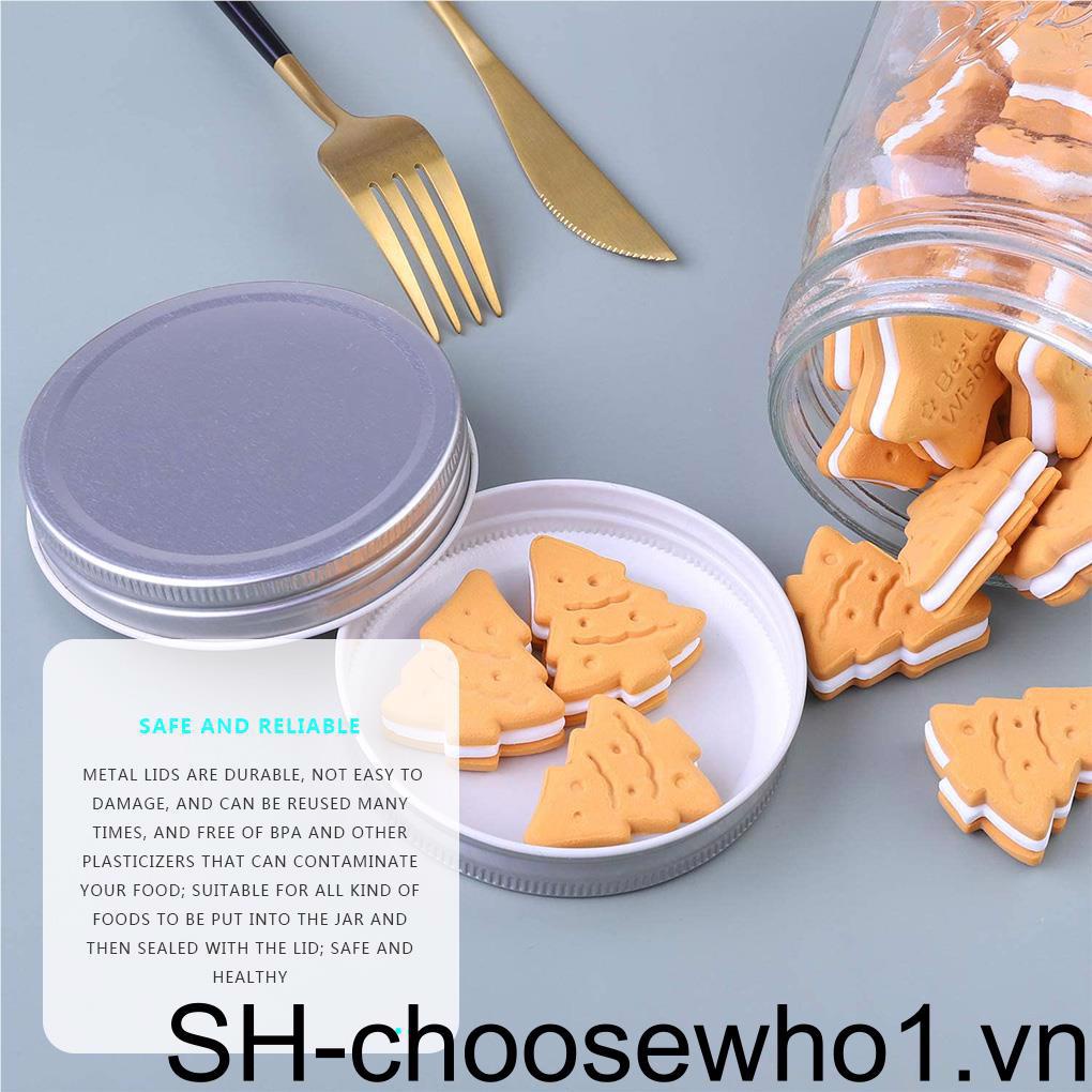 Set 24 Nắp Đậy Lọ Bằng Silicone 86mm