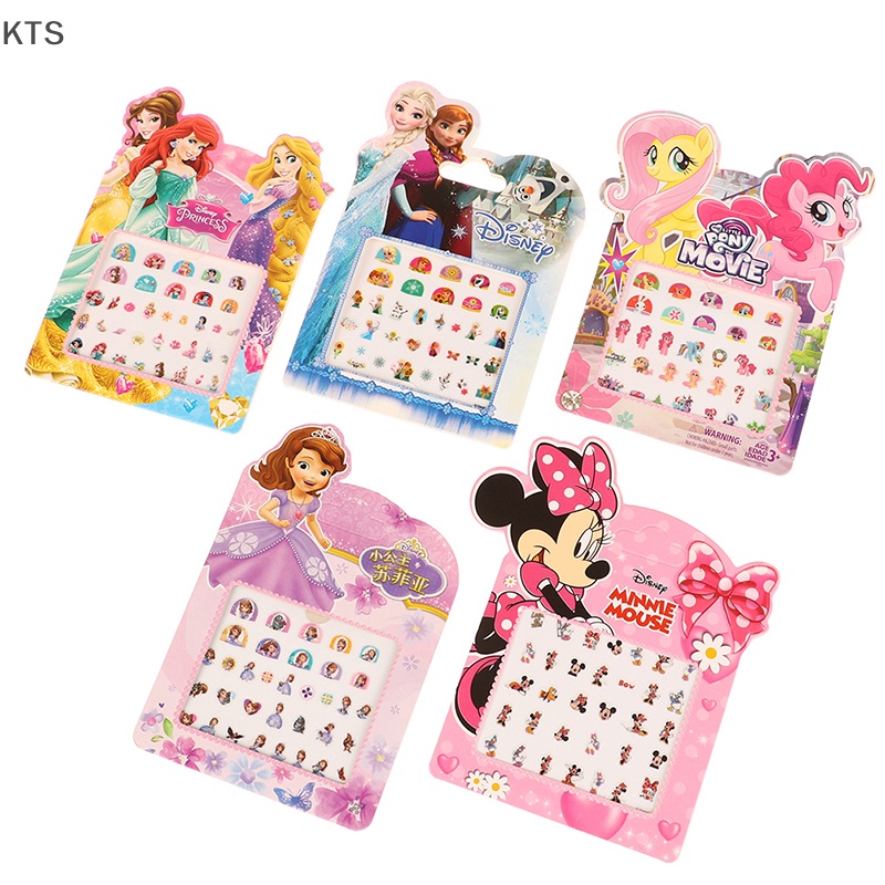 DISNEY Miếng Dán Trang Trí Móng Tay Hình Công Chúa Elsa Anna Trong Phim Frozen