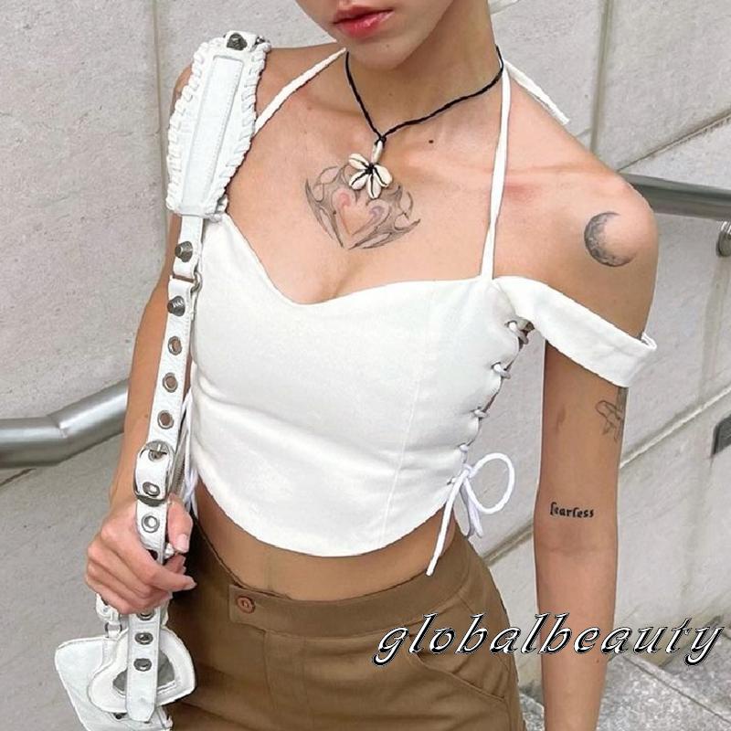 Áo Hai Dây Hở Lưng Cột Dây Quyến Rũ Thời Trang Mùa Hè Cho Nữ