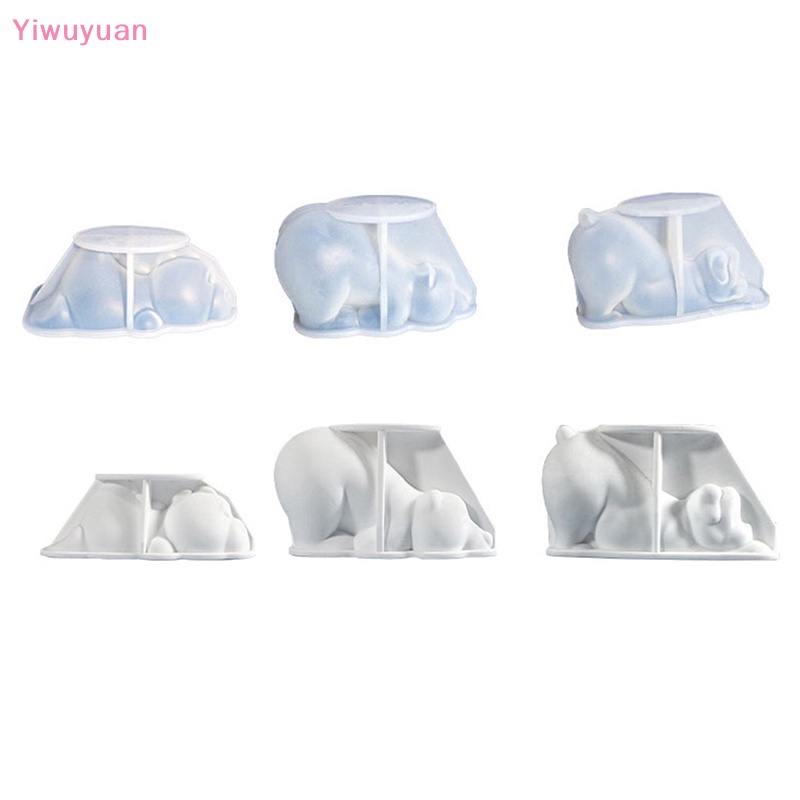 < Yiwuyuan > Khuôn Silicon Làm Bánh / Sô Cô La / Kẹo / Trang Sức Thủ Công Hình Gấu / Chó Rồng Bằng Nhựa Resin DIY Mới
