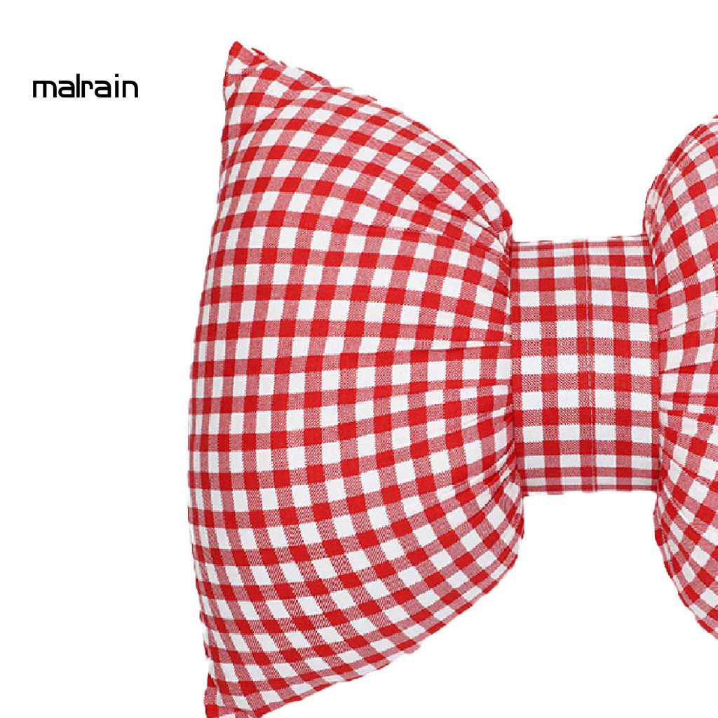 Set 2 Gối Tựa Đầu Bằng Cotton Mềm Mại Thắt Nơ Cho Xe Hơi