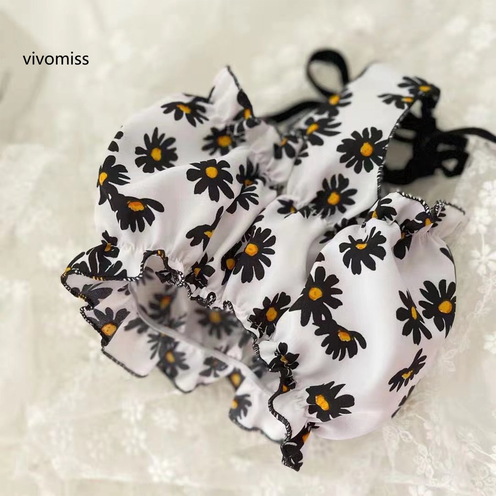 Đầm Hai Dây Bằng Polyester Thoáng Khí In Họa Tiết Marguerite Thời Trang Mùa Hè Cho Thú Cưng