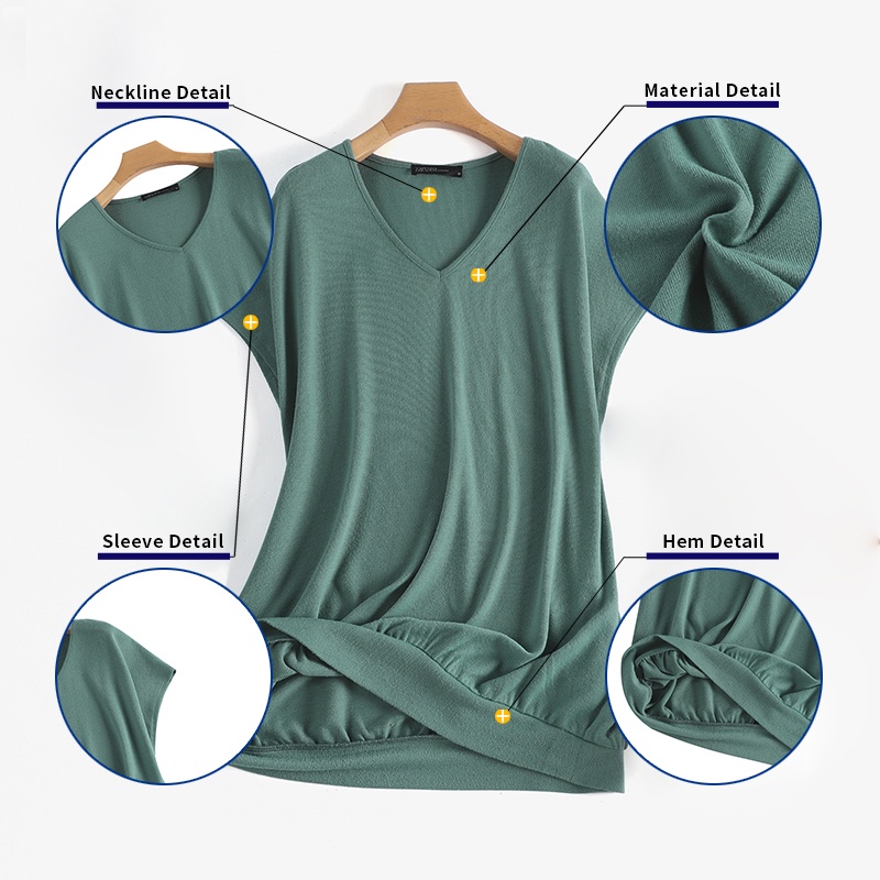 Zanzea Áo Thun Nữ Ngắn Tay Cổ Chữ V Form Rộng Thời Trang Hàn