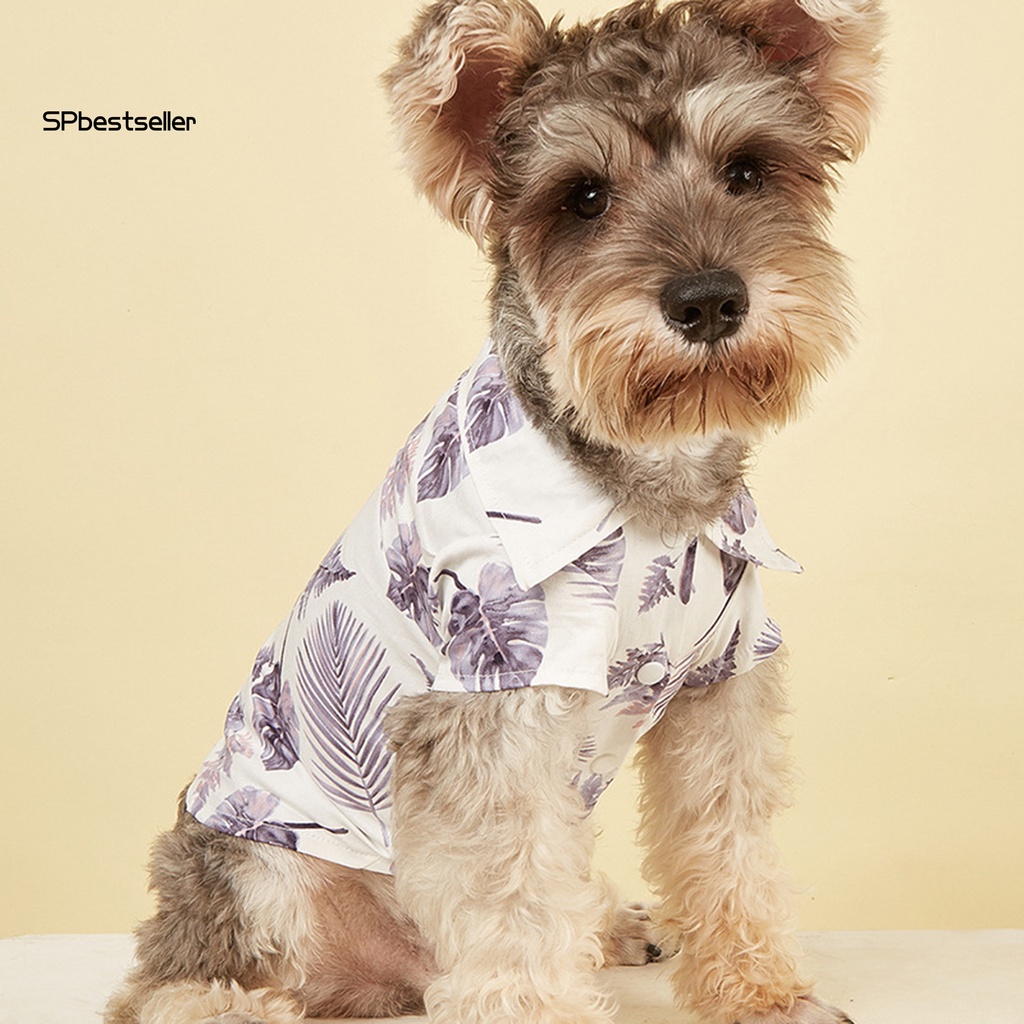 Áo Thun Thoáng Khí In Họa Tiết Chiếc Lá Thời Trang Mùa Hè Xinh Xắn Cho Thú Cưng