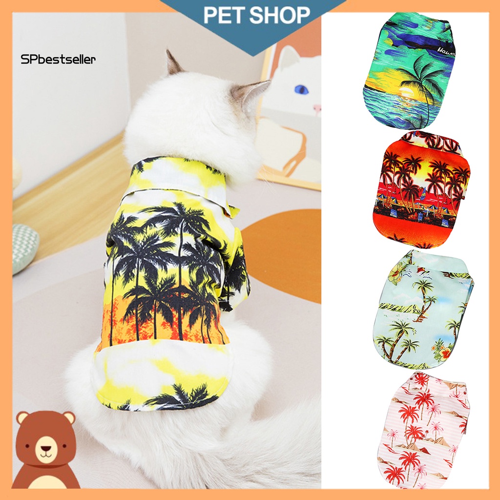 Trang Phục Cho Mèo Cưng Chất Liệu Polyester Co Giãn Phong Cách Hawaii