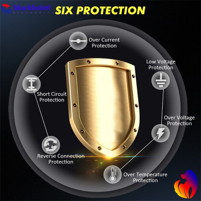 Bộ Sạc Xung Thông Minh 12v 6a Có Màn Hình Lcd Cho Xe Hơi Xe Máy