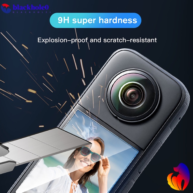 Bộ 2 Kính Cường Lực Hd Bảo Vệ Màn Hình Chống Trầy Tương Thích Với Insta360 X3 Action