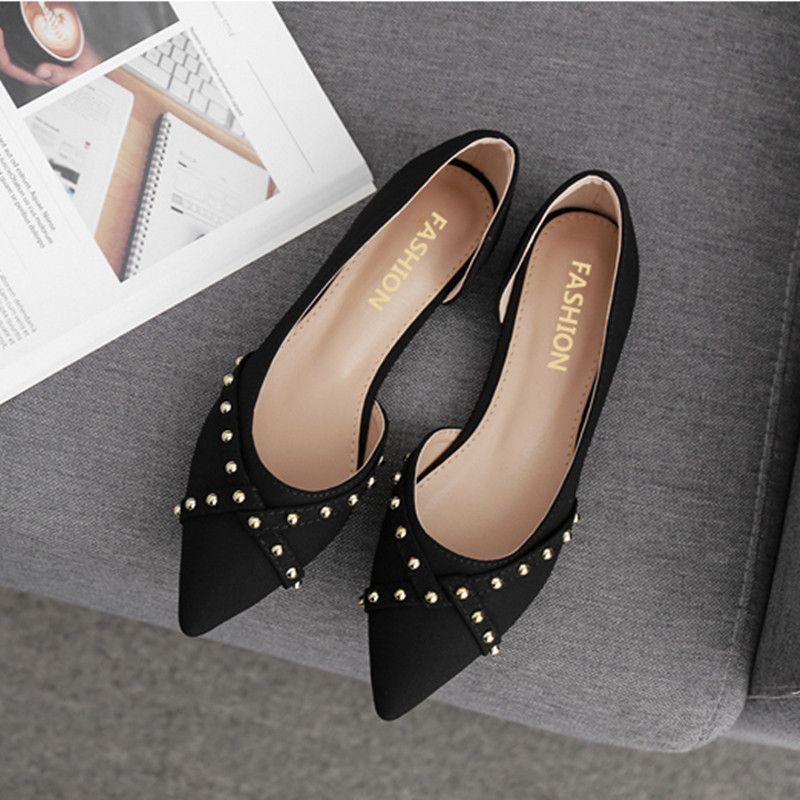 Giày Búp Bê Mũi Nhọn Đế Bằng Thời Trang Xuân Hè 2019 Cho Nữ