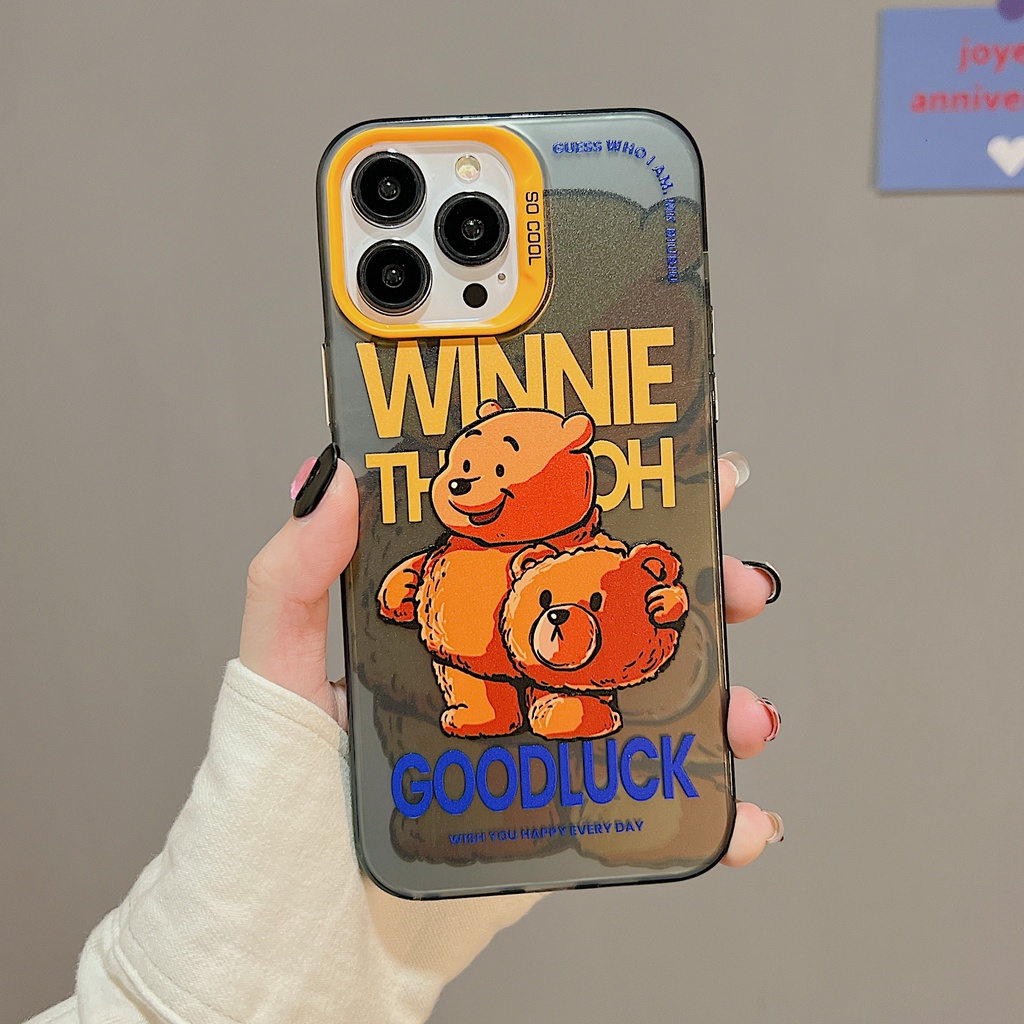 Ốp Điện Thoại TPU Dẻo Trong Suốt Họa Tiết Hoạt Hình Winnie Bear Thời Trang Cho iPhone 11 13 12 14 Pro Max