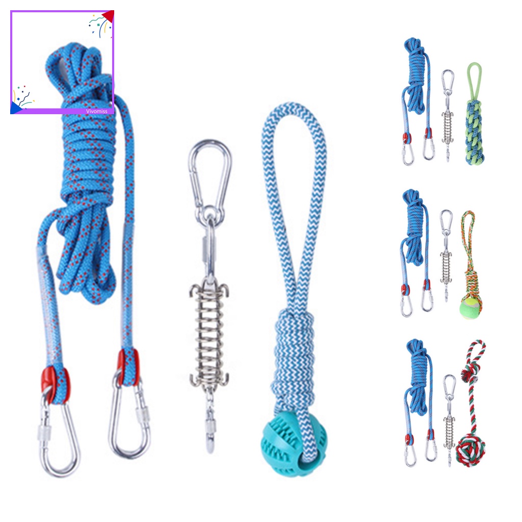 1 Bộ Dây Lò Xo Cotton Gọn Nhẹ Chống Cắn Giảm Căng Thẳng Cho Chó Teddy