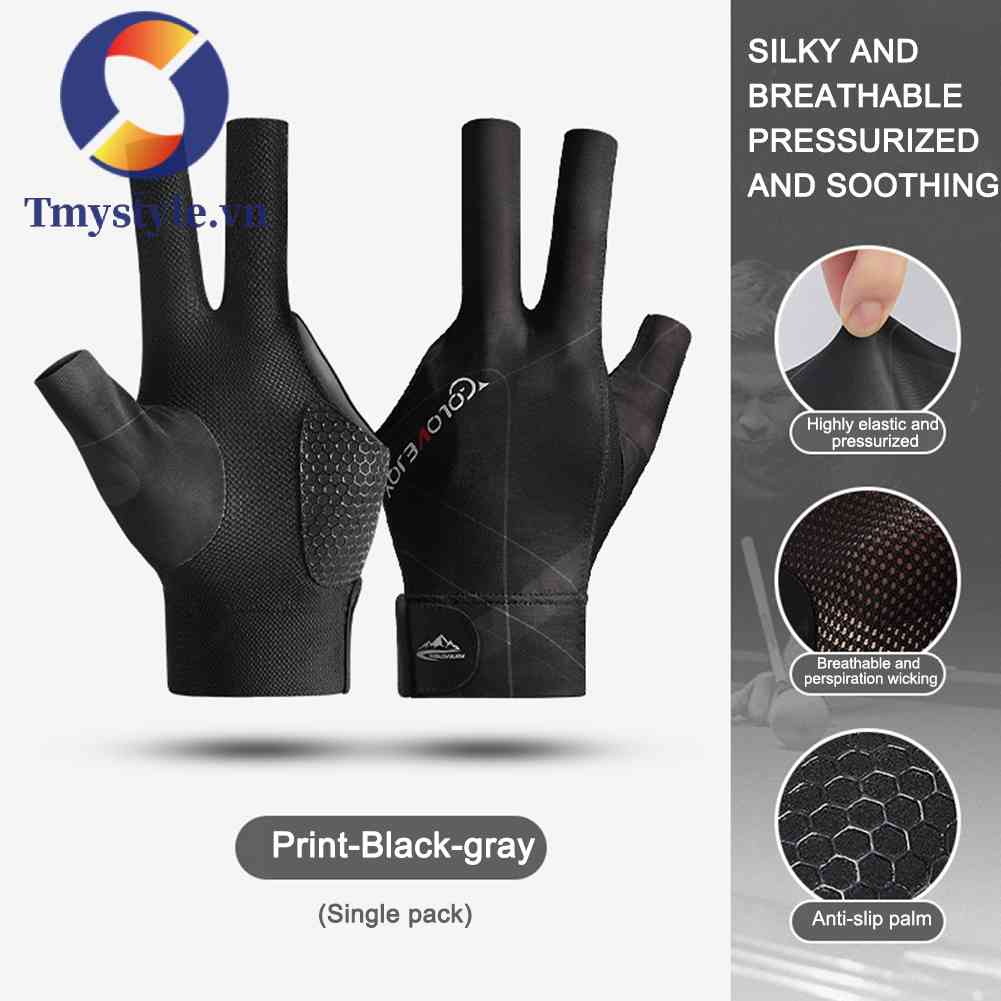 Găng Tay Hở Ngón Bằng Polyester Trọng Lượng Nhẹ Chống Trượt Hỗ Trợ Luyện Tập Bida