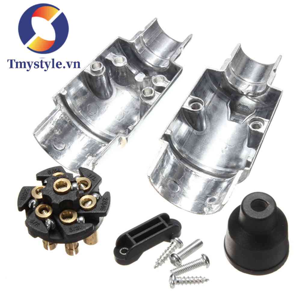 Phích Cắm Tròn 7 Pin Bằng Kim Loại Cho Xe Tải / Tàu Thuyền