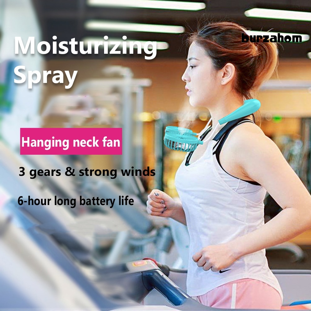 Quạt Thể Thao Làm Mát Mini Đeo Cổ Linh Hoạt Có Cổng Sạc USB