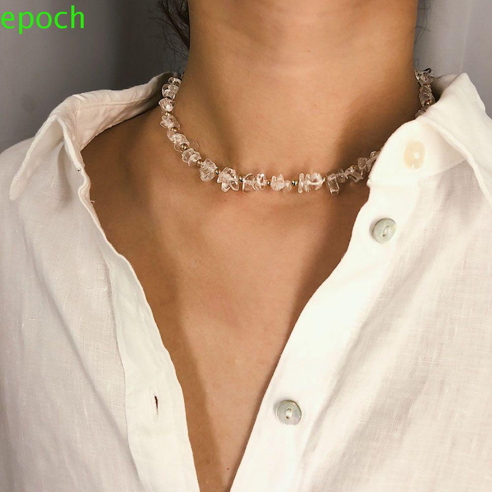 Epoch Vòng Cổ Choker Dài Trong Suốt Thời Trang Thanh Lịch Dành Cho Nữ|Trang Sức Bằng Hợp Kim Chất Lượng