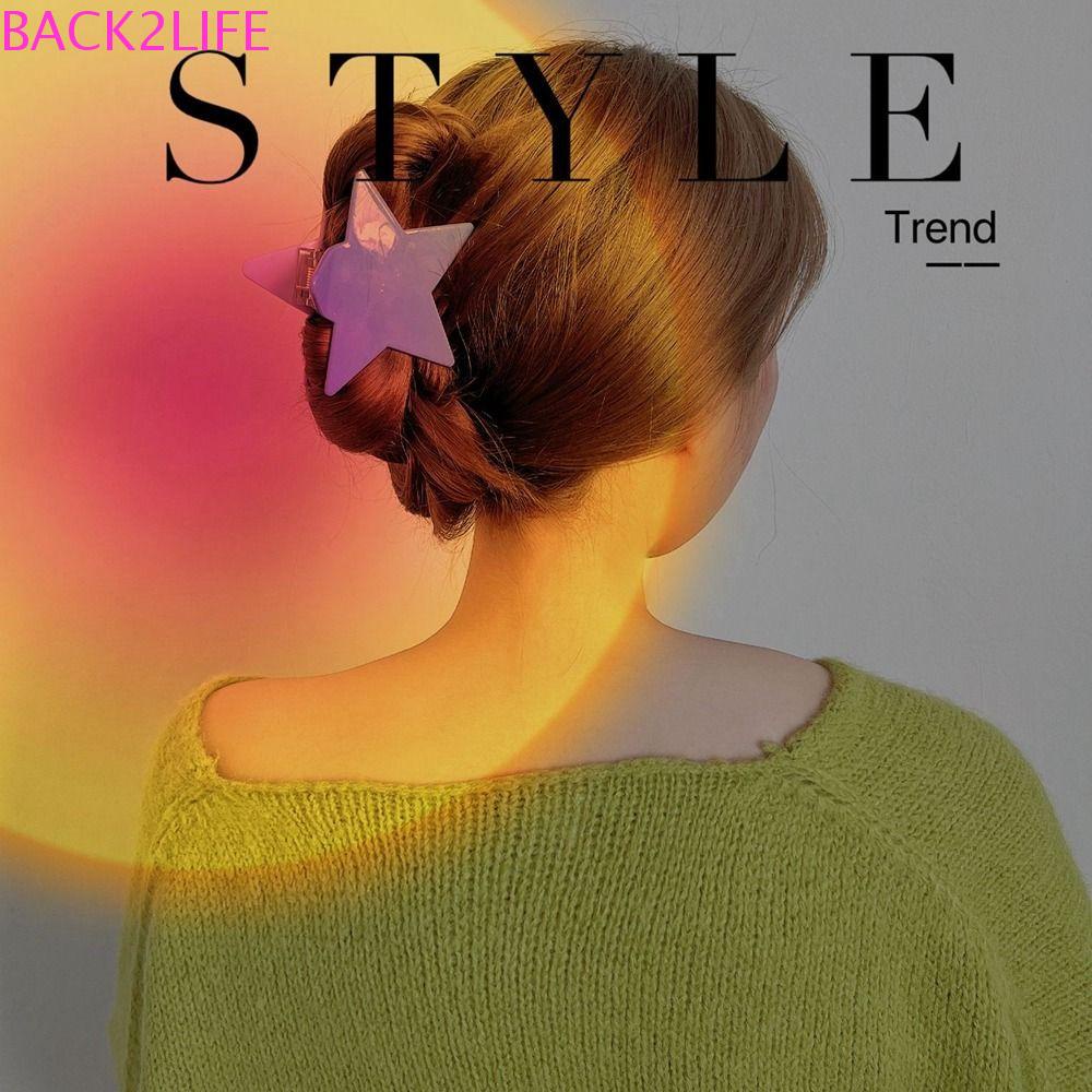 Kẹp Tóc Hình Ngôi Sao Năm Cánh Đính Kim Sa Lấp Lánh Kiểu Hàn Quốc 2Lilife