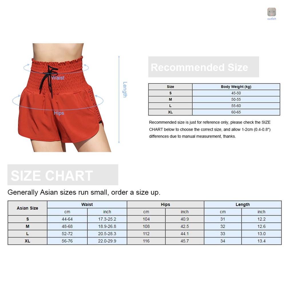 Quần Short Thể Thao 2 Trong 1 Lưng Cao Khô Thoáng Phối Dây Rút Thời Trang Cho Nữ