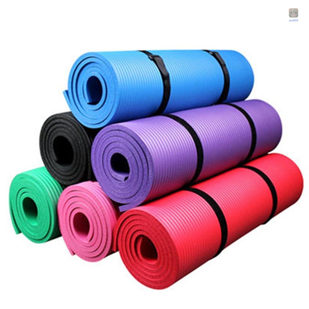 Thảm Tập Yoga Dày 10mm Chống Trượt Kèm Dây Đeo Và Túi Lưới Tiện Dụng