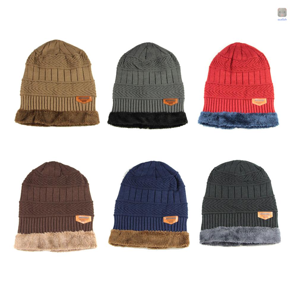 Mũ Dệt Kim Mềm Mại Giữ Ấm Mùa Đông Cho Nam Giới