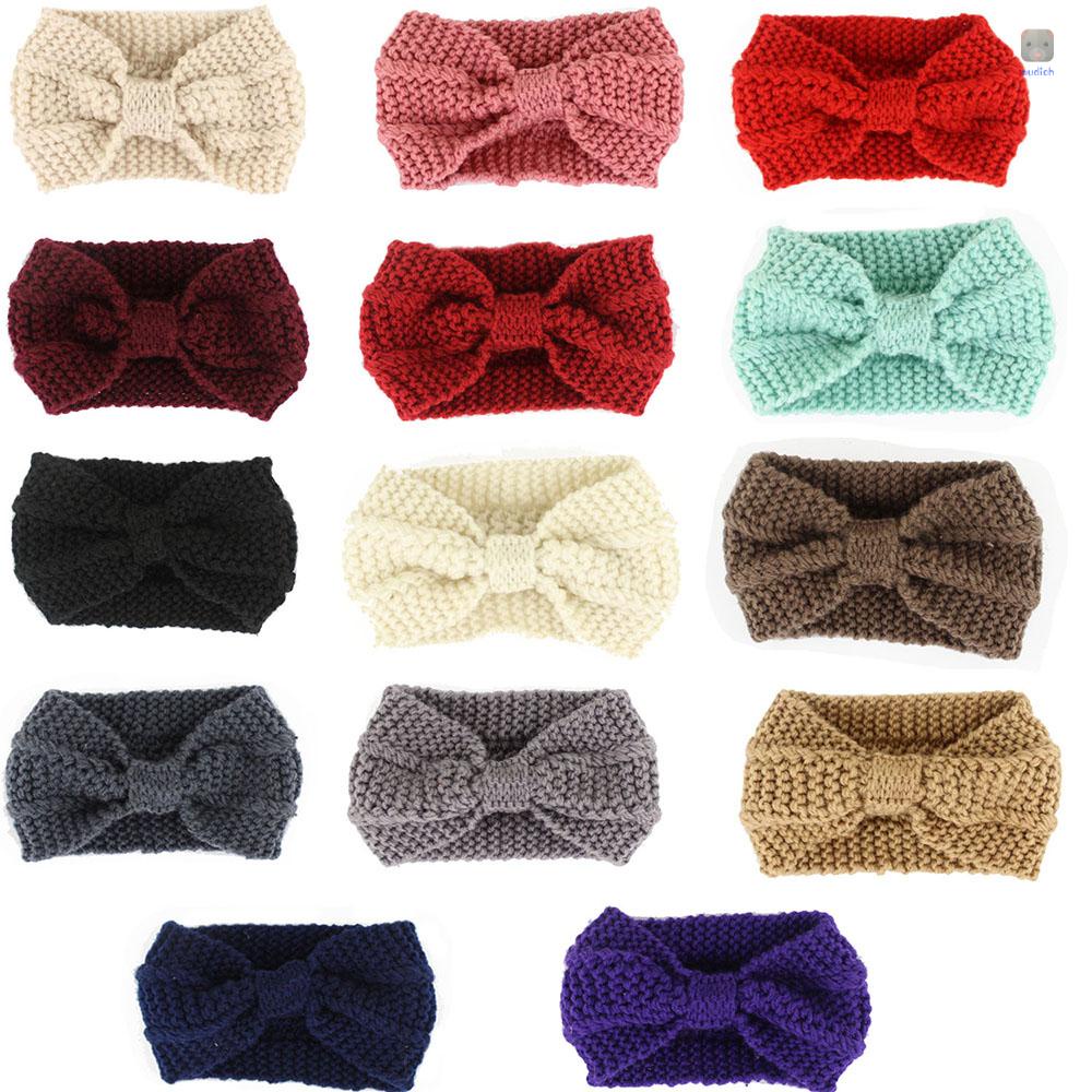 Băng Đô Len Giữ Ấm Tai Màu Trơn Thắt Nơ Thời Trang Cho Nữ #3