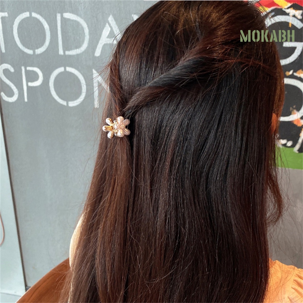 Kẹp Tóc Mini Đính Ngọc Trai Giả Kiểu Dáng Đơn Giản Xinh Xắn