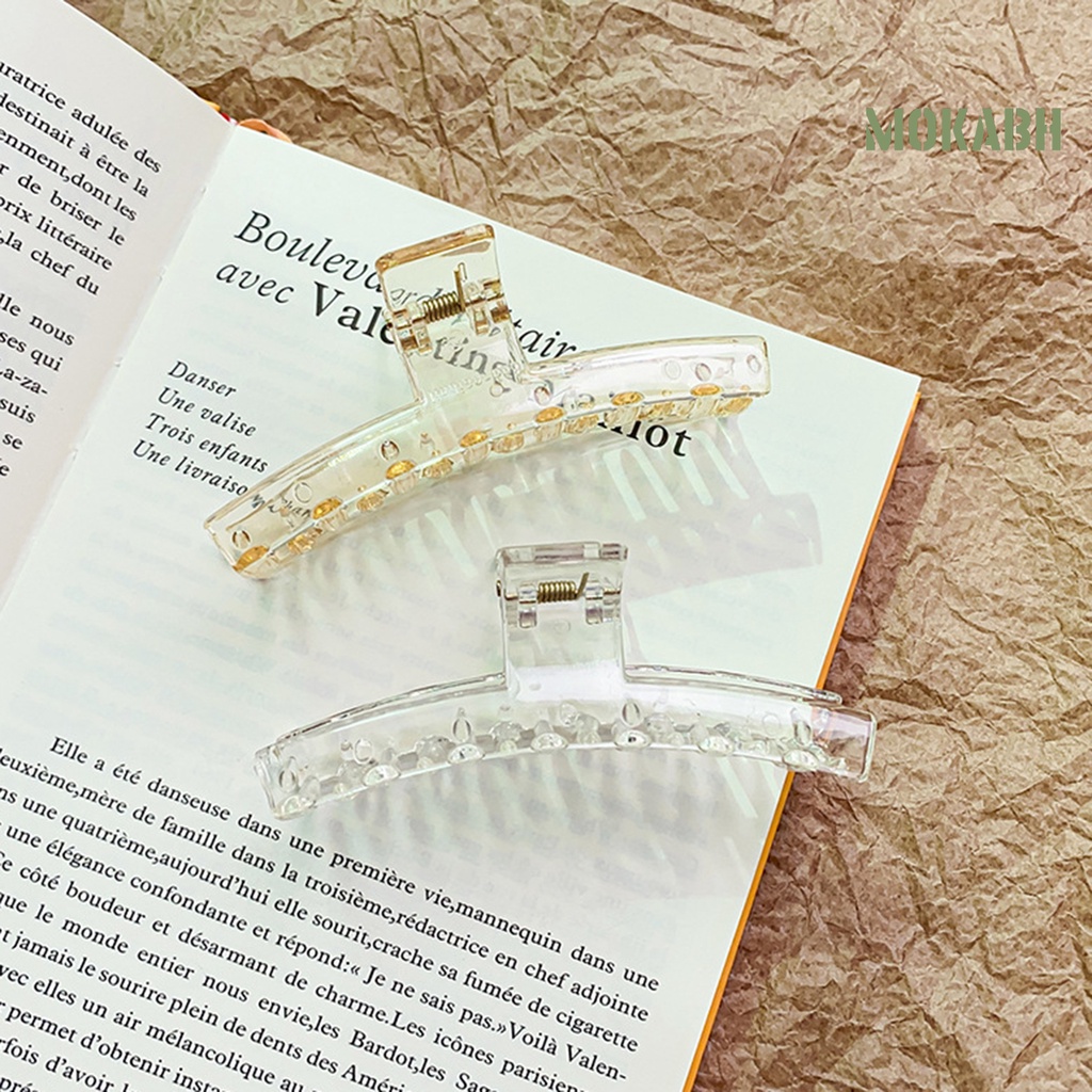 Kẹp Tóc Bằng Nhựa Màu Trơn Siêu Nhẹ Độ Bền Cao Thời Trang Cho Nữ