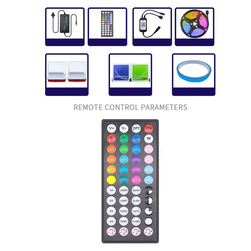 Bộ Dây Thắt Lưng Đèn LED Thông Minh Điều Khiển Bằng Ứng Dụng Điện Thoại 44 Nút Chống Nước 2835 RGB F1M3